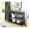 thumbnail image 1 of Pemberley Row MDF Cherry Black Console Table Rectangular Concealed Storage 31.5" H x 39.5" W x 12" D, 1 of 10