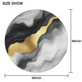 thumbnail image 6 of Black and Gold Marble Glitter Streaks Pattern Round Tablecloth 60"x60",Wrinkle Wipeable Table Cloth for Kitchen Dining Room Picnic Patio Party, 6 of 6