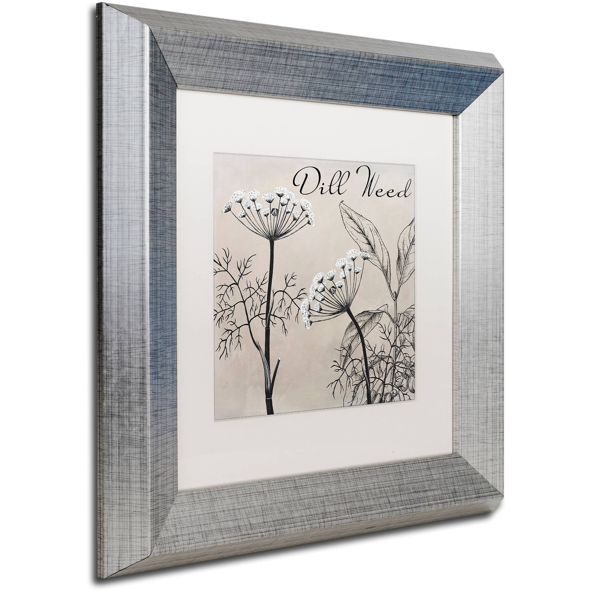 Trademark Fine Art "Flowering Herbs III" Canvas Art by Color Bakery White Matte, Silver Frame