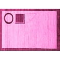 thumbnail image 1 of Ahgly Company Indoor Rectangle Solid Pink Modern Area Rugs, 2' x 4', 1 of 4