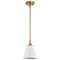 thumbnail image 3 of Nuvo Lighting Dover 1 Light Small Pendant White with Vintage Brass, 3 of 5