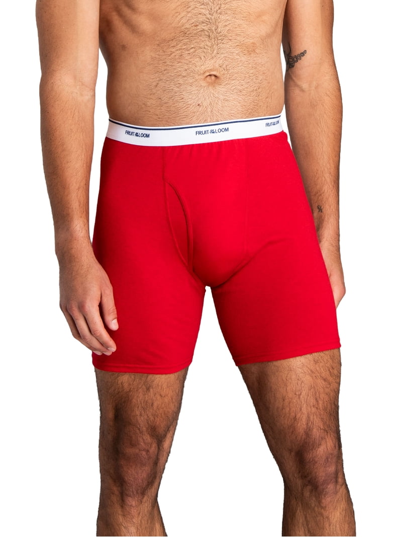 Fruit of the Loom Men's Active Cotton Blend Boxer Briefs, 8-Pack