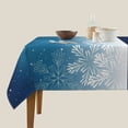 thumbnail image 3 of Wukai Christmas Snowflakes Waterproof Tablecloth for Kitchen Dining, Fits Square Tables for 2-4 Seats -60"x60", 3 of 7