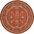 thumbnail image 1 of Unique Loom Edinburgh Medallion Design Rug 8' x 8' Round Red/Beige, 1 of 1