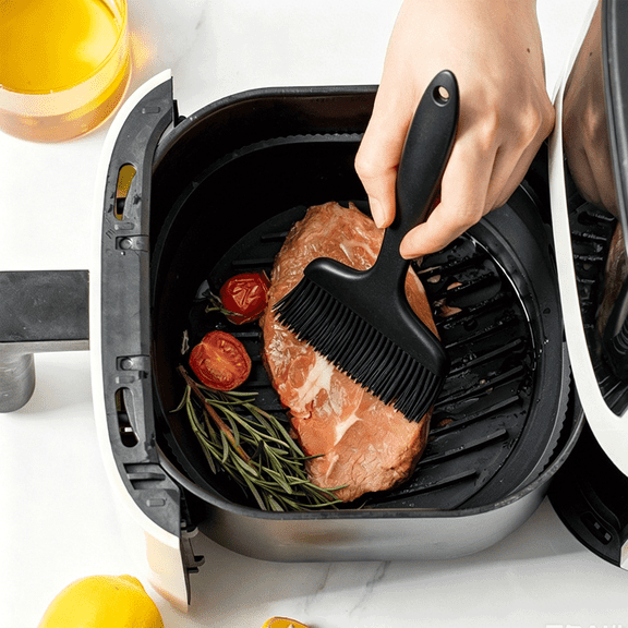 Tyidzon 11 Inch Basting Brush, Silicone Heat Resistants Grill Basting Brushes, Basting Brush for Cooking BBQ Grill Barbecue Baking Kitchen Food Brush Gray