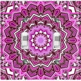 thumbnail image 1 of Metal Light Switch Plate Cover Purple Mandala Ice Flower Tile Pattern MDL051, 1 of 13