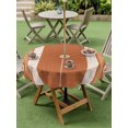 thumbnail image 4 of Outdoor Tablecloth with Umbrella Hole for Patio/Picnic/Party/Camping, Vintage Burnt Orange Striped Waterproof Table Cloth Round Cover Washable, Farmhouse Modern Stripes Boho (Dia 60"), 4 of 9
