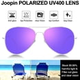thumbnail image 4 of Gafas de sol Joopin Trendy Purple Polarized UV400 con montura plateada, 4 of 6