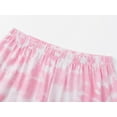 thumbnail image 5 of Beezizac Girls' 100% Cotton Pajamas - Tie Dye Pink Spiral Sleepy Dog Short Sleeve & Pants PJ Set Kid Size 14, 5 of 6