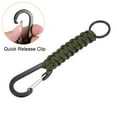 thumbnail image 3 of Uxcell Paracord Keychain, Braided Lanyard Key Clip D Rings Survival Keychains Green, 3 of 6