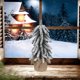 thumbnail image 4 of Decoraciones Del Árbol de Navidad, White Mini Snowflake Christmas Tree Ornament 22cm para la Pantalla de la Ventana de la Barra de Escritorio, Pe Y Paño, Pequeños Suministros Festivos Del Árbol de Nav, 4 of 6