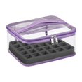 thumbnail image 2 of Organizador de esmaltes de uñas, estuche transparente, portátil y versátil para viajes. Violeta, 2 of 9