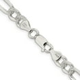 thumbnail image 3 of Sterling Silver 7mm Pave Flat Figaro Chain (18 X 7) Made In Italy qff180-18, 3 of 5