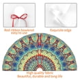 thumbnail image 4 of Lsque Round Mandala1 Print Christmas Tree Skirt, Tree Skirt with Ties or Velcro, Perfect for Holiday Decorations, Halloween, and New Year-30", 4 of 7