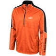 thumbnail image 2 of Men's Colosseum Orange Oklahoma State Cowboys Marled Half-Zip Jacket, 2 of 3