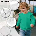 thumbnail image 6 of Uorisanigo Toddler Baby Girl Green Sweatshirt 3-4T Ruffle Shoulder Pullover Hoodies Casual Long Sleeve Shirts Tops Comfortable Sweaters Shirts for Fall Winter Spring, 6 of 7