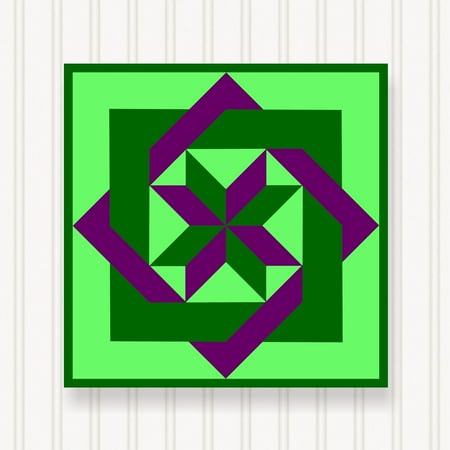 

BARN QUILT Block Beautiful Outdoor or Indoor Square 7 Sizes Wall Art Decor Barn Quilt Sign Barn Quilt Design BQ003-11
