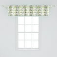 thumbnail image 2 of Ambesonne Succulent Window Valance, Flowering Cacti in Pots, 54" X 12", Fern Green and Cocoa, 2 of 3