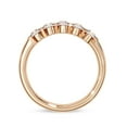 thumbnail image 4 of AFFY Five Stone Wedding Band Ring for Women, 0.50 Carat (ctw) Round Cut Lab Grown Diamond Eternity Ring In 10K Solid Rose Gold F-G, VS-SI Quality 1/2 ctw Ring Size-6.5, 4 of 6