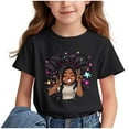 thumbnail image 2 of Spazoro Big Boys Girls Shirts Tee, Crew Neck Short Sleeve Graphic T-Shirts Cute Print Casual Summer Tops for Unisex Black Size 9 T, 2 of 7