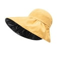 thumbnail image 7 of Audhol Trendy Cotton Sun Hat for Beach Women's Empty Top Sun Hat Summer Leisure Travel Anti Large Eaves Sunscreen Black Rubber Fisherman Hat Ultra Wide Brim Sun Hat Purple One Size, 7 of 7