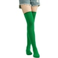 thumbnail image 2 of Women Thigh High Socks Extra Long Warm Knit Over Knee High Boot Stockings Striped Thigh Highs Leg Warmers, 2 of 5