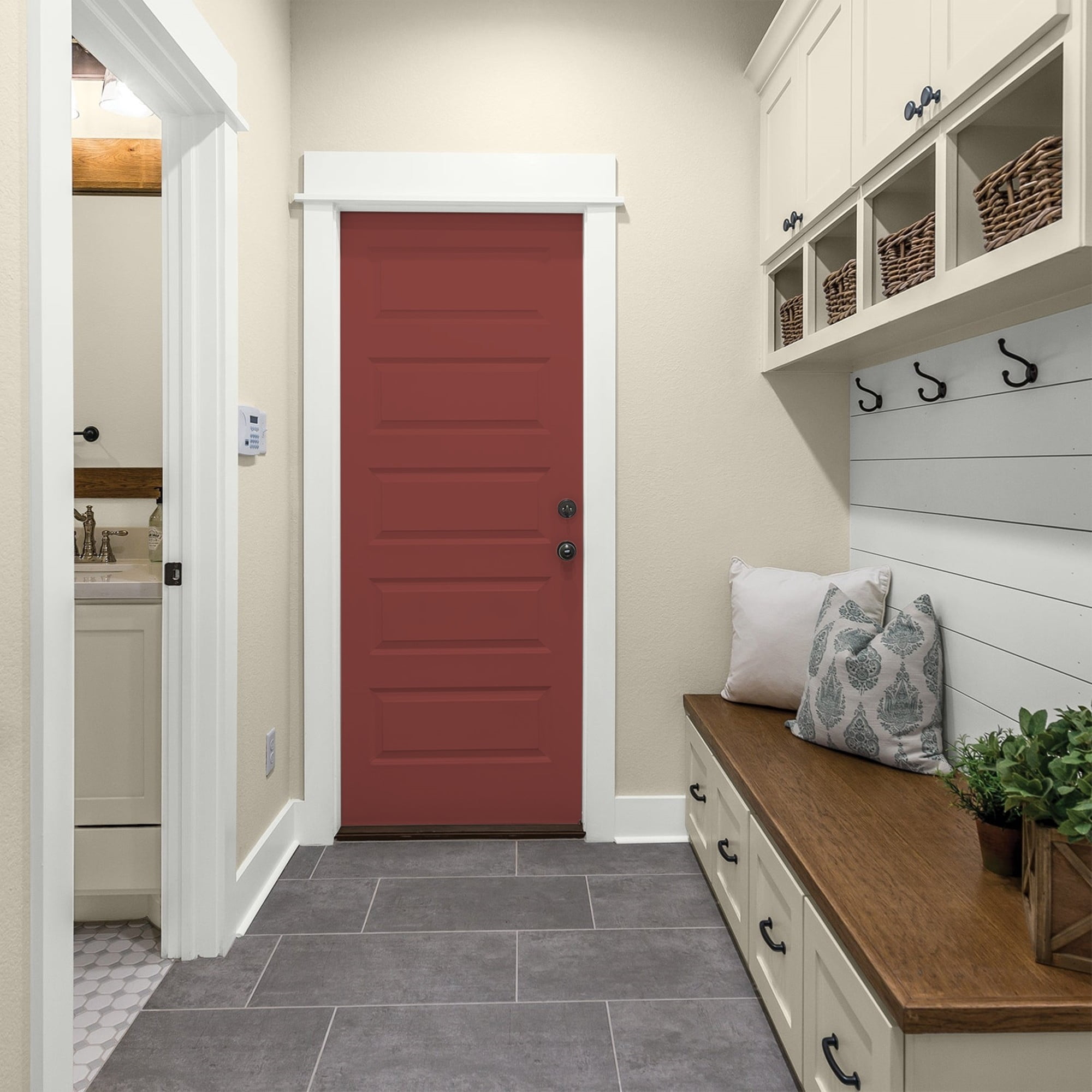 Glidden Cabinet Door and Trim Semi Gloss Paint, Brick Dust, 1 Quart