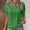 Green, variant on ALLLIST Lace Womens Tops Short Sleeve V Neck T-Shirts Lace Solid Blue Shirts for Women