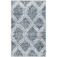 thumbnail image 2 of Unique Loom Kamala Washable Collection Area Rug - Modern Trellis (2'  x 3' 1" Rectangle Ivory/Navy Blue), 2 of 8