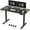 Carbon Black, variant on YEXJ Electric Standing Desk, 47 x 24 Inches Height Adjustable Desk with Removable Casters, Home Office Computer Desk-47"-Brown