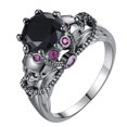 thumbnail image 1 of Anillos Retro Vintage para Halloween, anillo de cristal con forma de calavera dorada para mujer y hombre, joyería nupcial tallada a la moda, regalo, 1 of 2