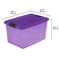thumbnail image 2 of Sterilite 64 Qt Latching Plastic Storage Container Bin in Purple (18 Pack), 2 of 5