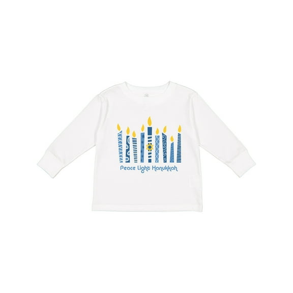 Inktastic Peace Light Hanukkah Boys or Girls Long Sleeve Toddler T-Shirt