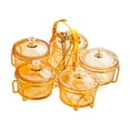 thumbnail image 2 of yotijay Appetizer Serving Tray Candy and Nut Dishes Luxury Dry Fruit Tray with Lid Snack amber, 2 of 9