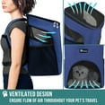 thumbnail image 4 of PetAmi Cat Backpack Carrier, Airline Approved Pet Carrier Backpack for Small Dogs and Large Cats, Soft Sided Collapsible Ventilated with Sherpa Bed for Hiking Travel, Max 18 lbs, Royal Blue, 4 of 8