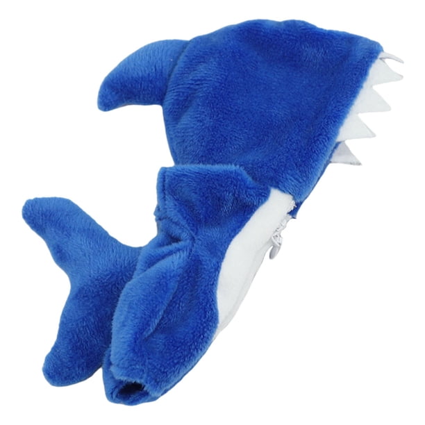 Ropa para muñecas de tiburón, mono de tiburón con cremallera, regalo para niñas, disfraz de cosplay, recuerdo de fiesta para muñecas 1:12, accesorios Azul