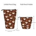 thumbnail image 2 of Lsque Cute Sloths Bear Relaxing In Coffee Cup Pattern Telescopic Pencil Bag Pen Holder Stationery Case, Stand-up Retractable Transformer Bag Organizer, 2 of 6