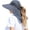 Dark Grey, variant on Womens Sun Hat Outdoor UV Protection Wide Brim Fishing Hat with Ponytail Hole Neck Flap for Beach Hiking Camping