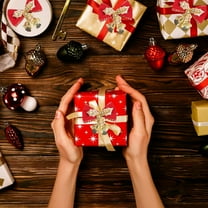 Needhep Holiday Bows Christmas Decorations, Large Bow Christmas, Red Green Xmas Tree Bows, Christmas Bows Hanging Pendants, for Outdoor or Indoor Use (B)