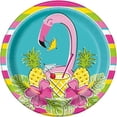 thumbnail image 1 of Assiettes à Souper d'Été Ananas et Flamant Rose 9 Pouces (8 Unités), 1 of 1