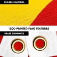 thumbnail image 5 of G128-Combo Kit: 6 Ft Tangle Free Aluminum Spinning Flagpole (Silver) & USSR Flag 3x5 Ft, LiteWeave Pro Series Printed 150D Polyester | Pole with Flag Included, 5 of 9