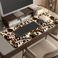 thumbnail image 5 of Brown Western Cow Print Desk Mat, Desk Accessory, Cute Workspace, Trendy Workspace, Trendy, 35.4x15.7in Large Gaming Mouse Pad, Cute Desk Topper, Pretty Desk Pad, 5 of 6