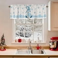 thumbnail image 2 of Christmas Dwarf Valance Curtain for Windows Blue Snowflake Curtain Valances Short Window Treatments Panels for Kitchen Bathroom Laundry Room Basement 54 x 18 Inch, 2 of 7