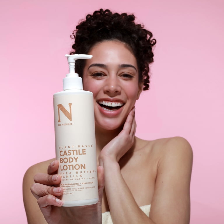 Dr. Natural, Castile Body Lotion, Shea Butter + Vanilla, 16 fl oz