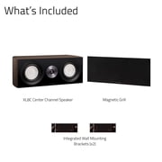 Fluance Reference High Performance 2-Way Center Channel Speaker for Enhanced Dialogue and Vocals in Home Theater Surround Sound Systems - Black Ash (XL8C)