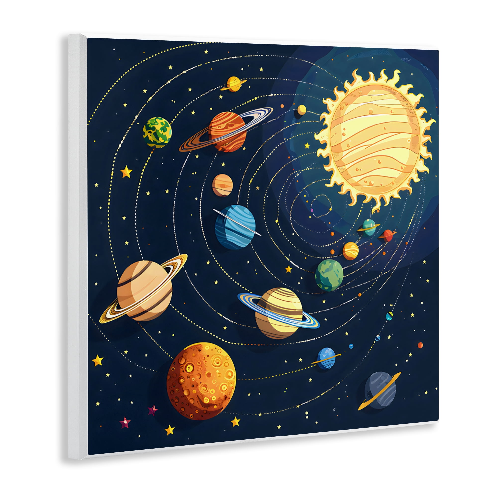 Stupell Industries Planets Around The Sun Wall Plaque Art, design by Creative Studio