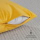 thumbnail image 3 of Juego de 2 fundas de cojín de terciopelo amarillo - Funda de almohada de 45 x 45 de terciopelo suave - Fundas de cojín con cierre de cremallera oculto, para cojines de sofá y cojines decorativos, 3 of 5