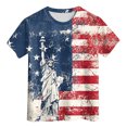 thumbnail image 5 of Ccpelsie Toddler Boy Girl 4th Of July Outfit Short Sleeve Independence Day T-Shirt Fourth Of July Clothes for Kids(Blue,10-11 Years), 5 of 5
