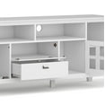 thumbnail image 5 of Simpli Home Artisan Solid Wood Contemporary 72 inch Wide TV Stand with Two 26 inch Wide 5 Shelf Bookcases in White (Set of 3), 5 of 10