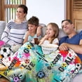 thumbnail image 6 of Yibo Soccer Blanket Flannel Soft and Comfortable Anti-static Bed Sofa Blanket, 6 of 7